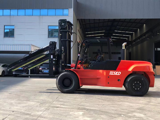 FD120 3000mm マストリフティング 12000kgs 前輪または後輪のステアリングのための重力リフティングフォークリフト