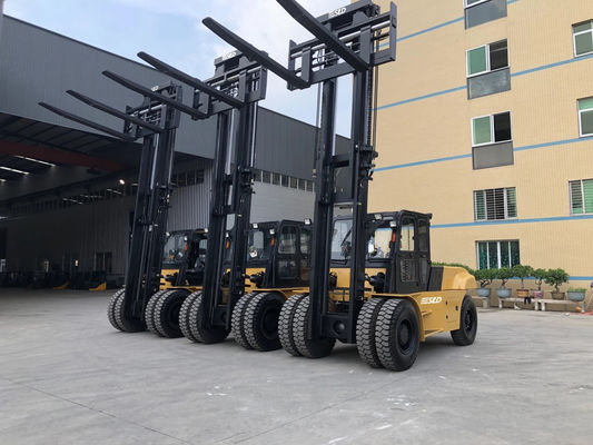 FD160 6000mm 3 2段階のマスト15のトン6mの重量物運搬のフォークリフトの上昇